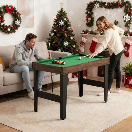 10-in-1 Combo Game Table Set 50inch Multi-Game Table with Foosball-Brown - Brown - Game Room
