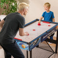 10-in-1 Combo Game Table Set with Table Tennis Basketball Soccer-Blue - Blue - Game Room