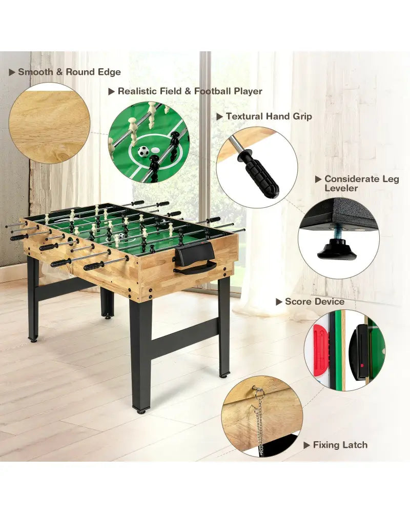 10-in-1 Multi Combo Game Table Set for Home - Multicolor - Game Room
