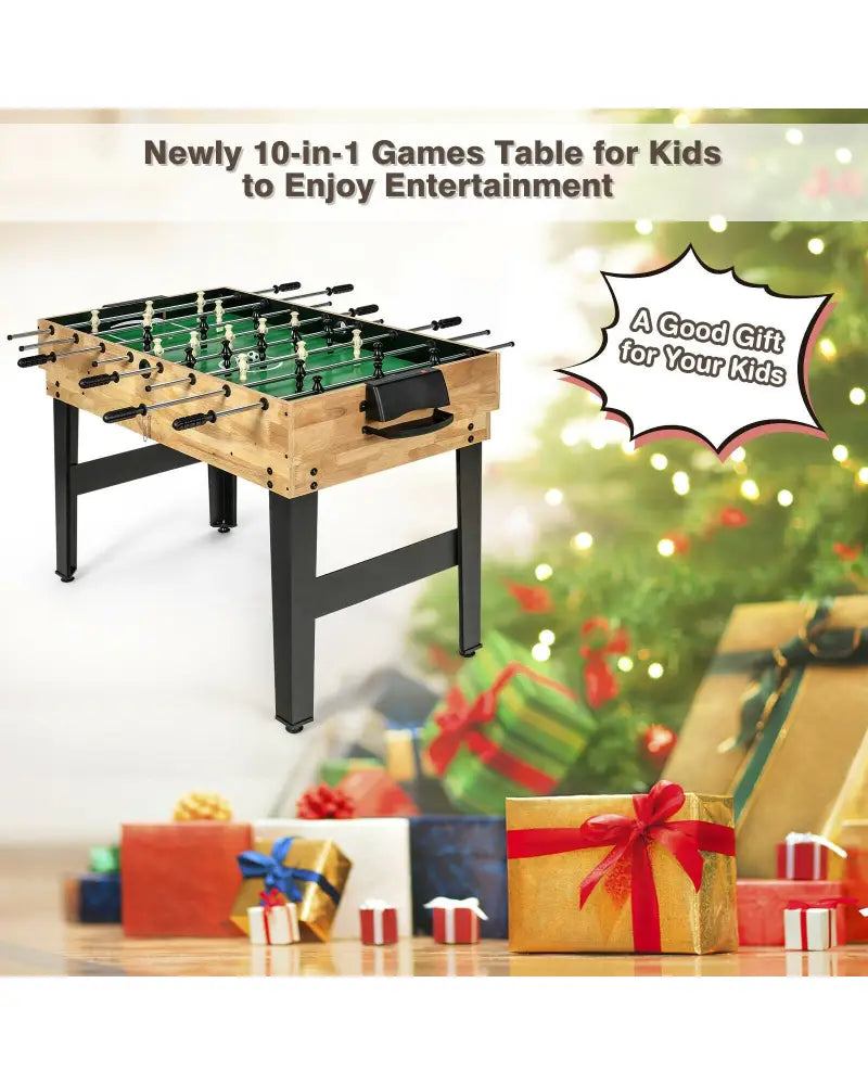 10-in-1 Multi Combo Game Table Set for Home - Multicolor - Game Room