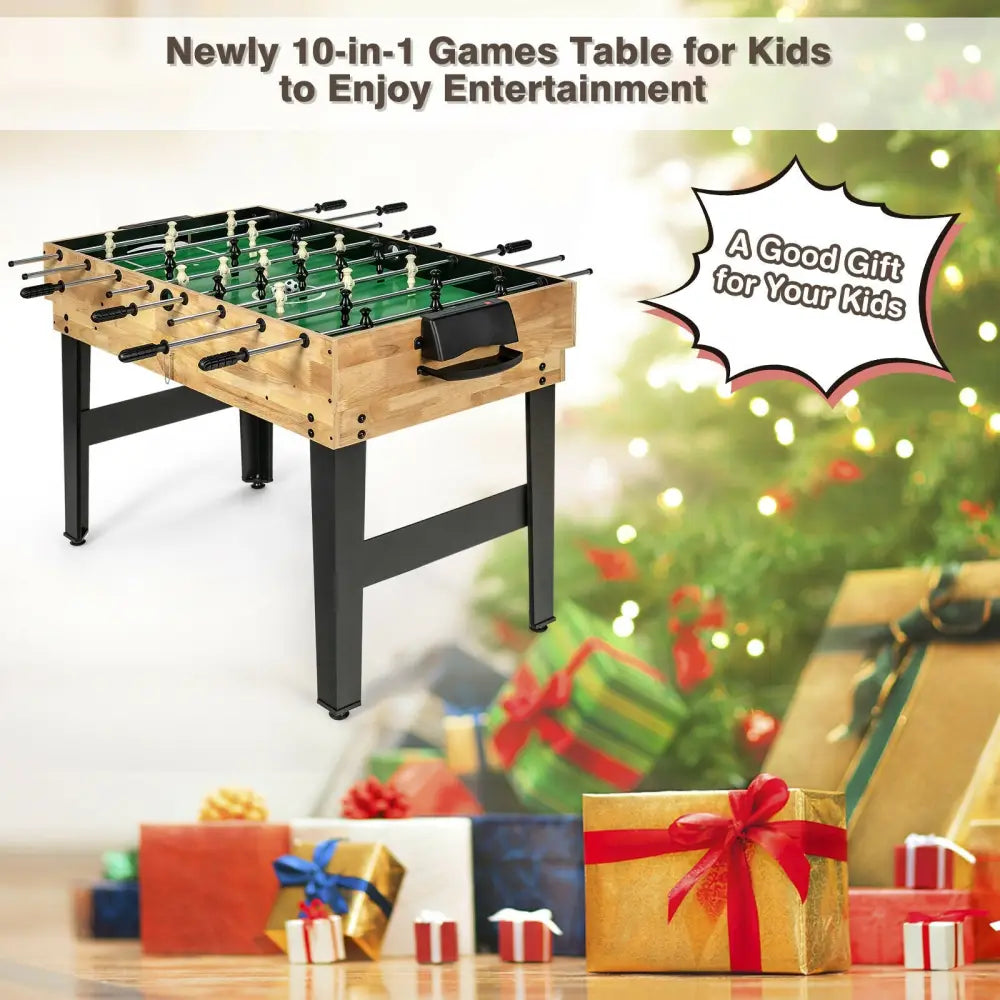 10-in-1 Multi Combo Game Table Set for Home - Multicolor - Game Room
