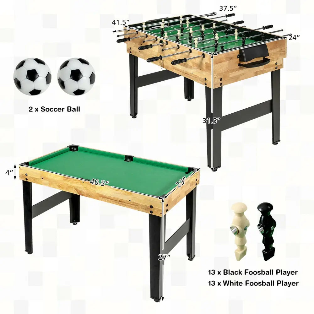 10-in-1 Multi Combo Game Table Set for Home - Multicolor - Game Room