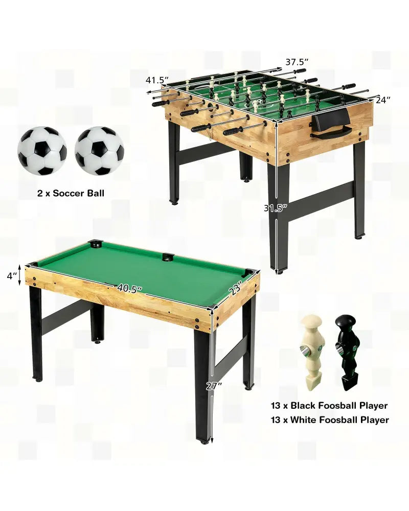 10-in-1 Multi Combo Game Table Set for Home - Multicolor - Game Room