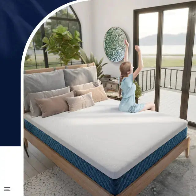 10 Inch Mattress with Jacquard Fabric Cover in a Box-Queen Size Costway