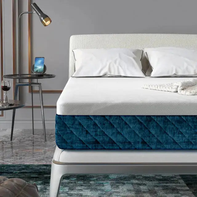 10 Inch Mattress with Jacquard Fabric Cover in a Box-Queen Size Costway