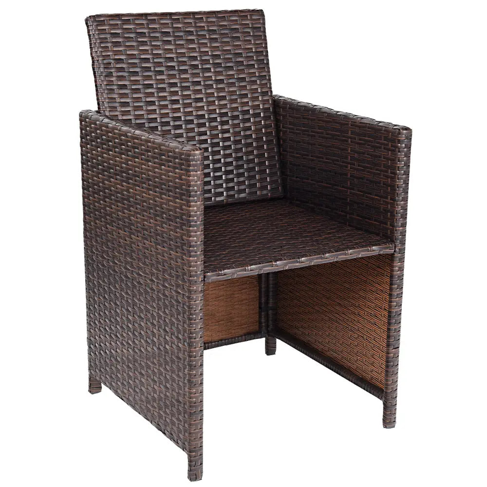 10 Pieces Outdoor Patio Dining Set - Brown - Patio Dining Sets