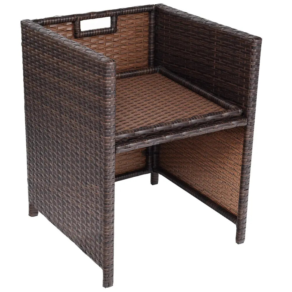 10 Pieces Outdoor Patio Dining Set - Brown - Patio Dining Sets