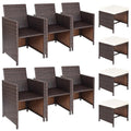 10 Pieces Outdoor Patio Dining Set - Brown - Patio Dining Sets