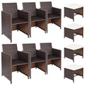 10 Pieces Outdoor Patio Dining Set - Brown - Patio Dining Sets