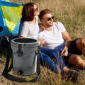 10 QT Drink Cooler Insulated Ice Chest with Spigot Flat Seat Lid and Adjustable Strap-Gray - Gray - Coolers
