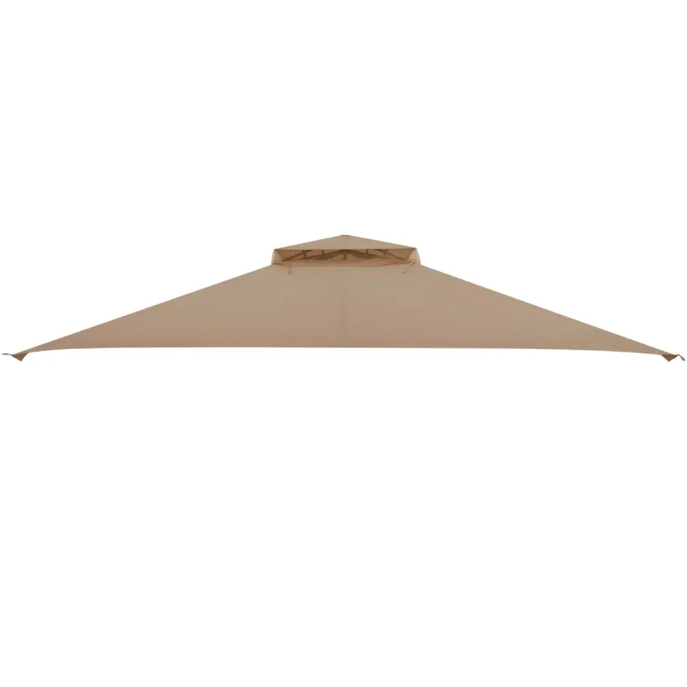 10 x 12 Feet Gazebo Replacement Top with Air Vent and Drainage Holes-Brown - Brown - Gazebos