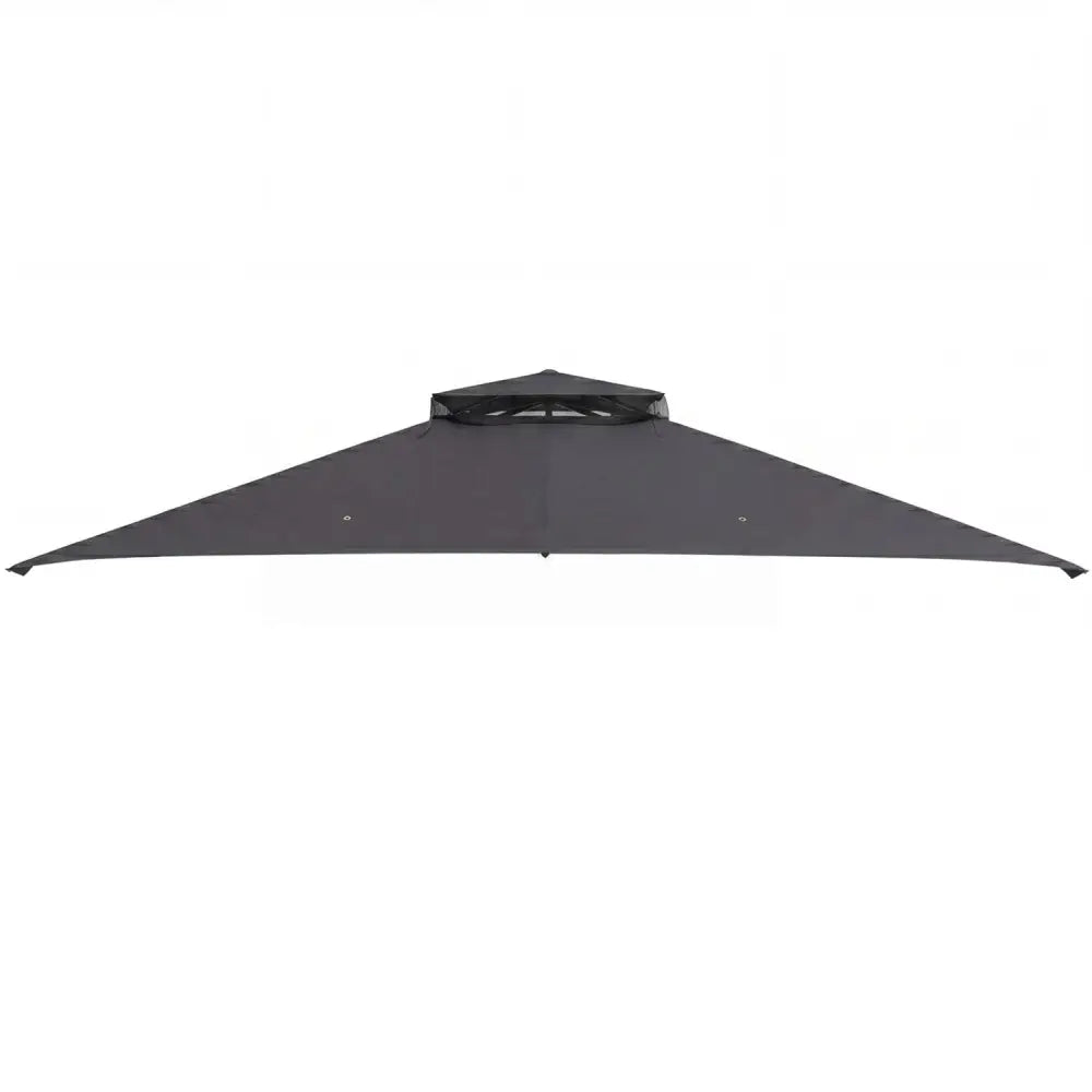 10 x 12 Feet Gazebo Replacement Top with Air Vent and Drainage Holes-Gray - Gray - Gazebos