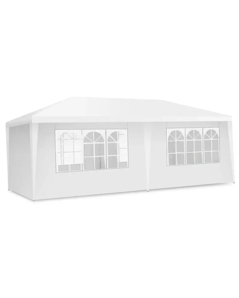 10 x 20 Feet 6 Sidewalls Canopy Tent with Carry Bag-White - White - Canopies