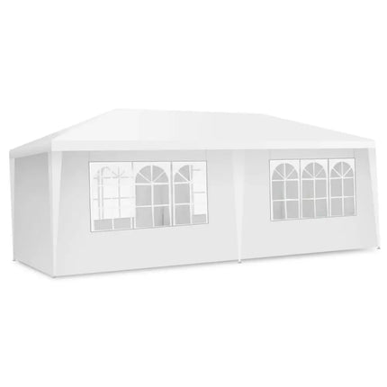 10 x 20 Feet 6 Sidewalls Canopy Tent with Carry Bag-White - White - Canopies