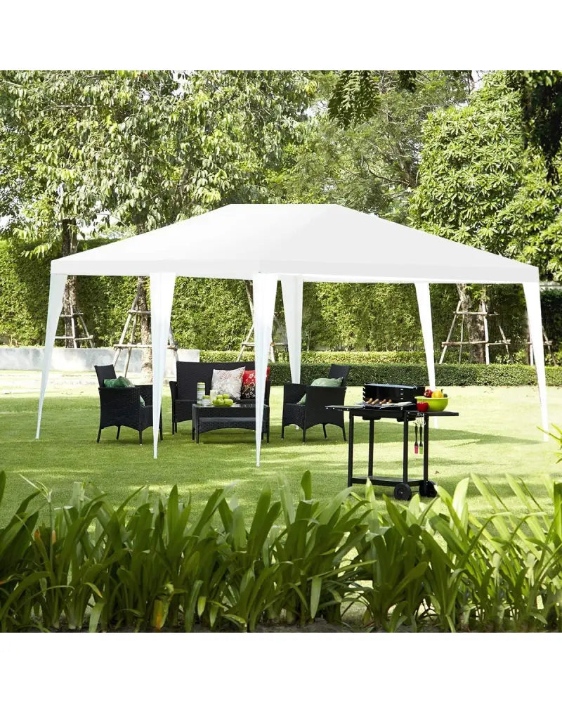 10 x 20 Feet 6 Sidewalls Canopy Tent with Carry Bag-White - White - Canopies