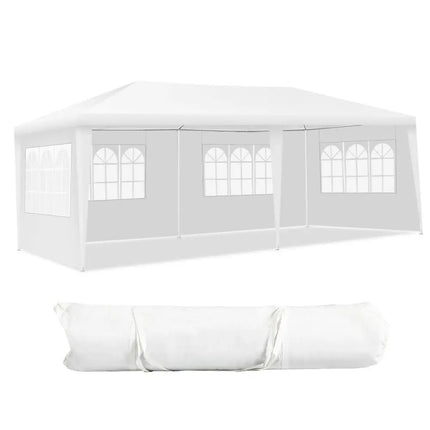 10 x 20 Feet Outdoor Party Wedding Canopy Tent with Removable Walls and Carry Bag - White - Canopies