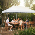 10 x 20 Feet Outdoor Pop-Up Patio Folding Canopy Tent-White - White - Canopies