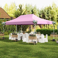 10 x 20 Feet Pop up Canopy with 6 Sidewalls Windows and Carrying Bag-Pink - Pink - Canopies