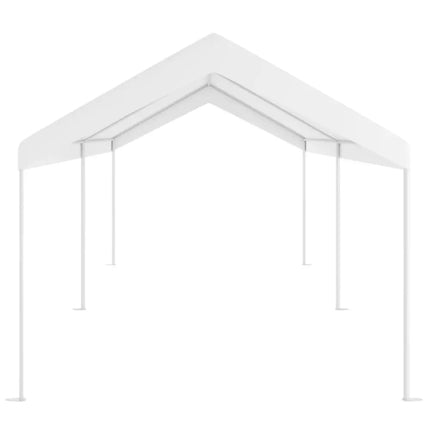 10 x 20 Feet Steel Frame Portable Car Canopy Shelter - White - Carports