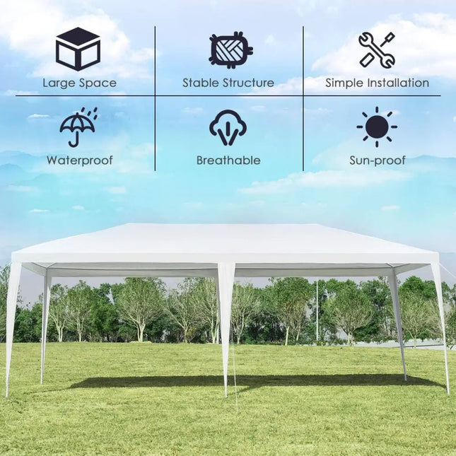 10 x 20 Feet Waterproof Canopy Tent with Tent Peg and Wind Rope - Canopies