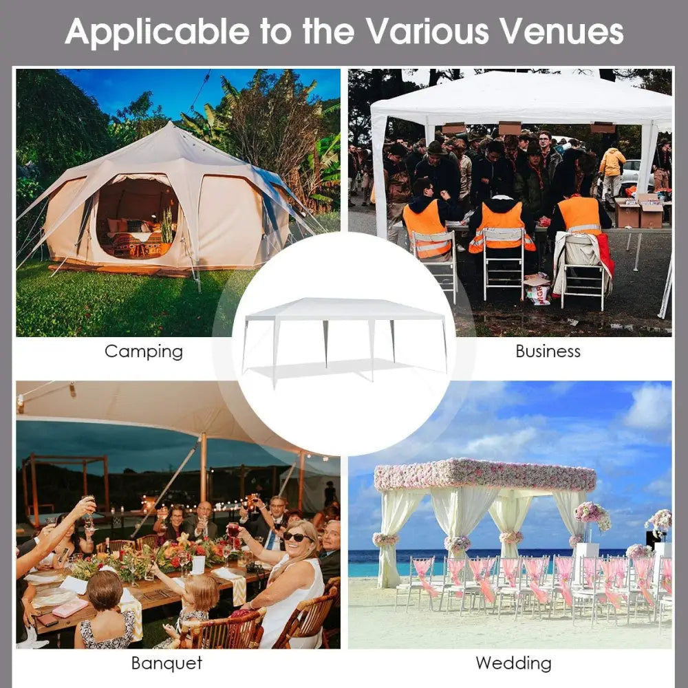 10 x 20 Feet Waterproof Canopy Tent with Tent Peg and Wind Rope - Canopies