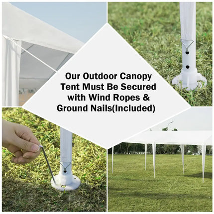10 x 20 Feet Waterproof Canopy Tent with Tent Peg and Wind Rope - Canopies