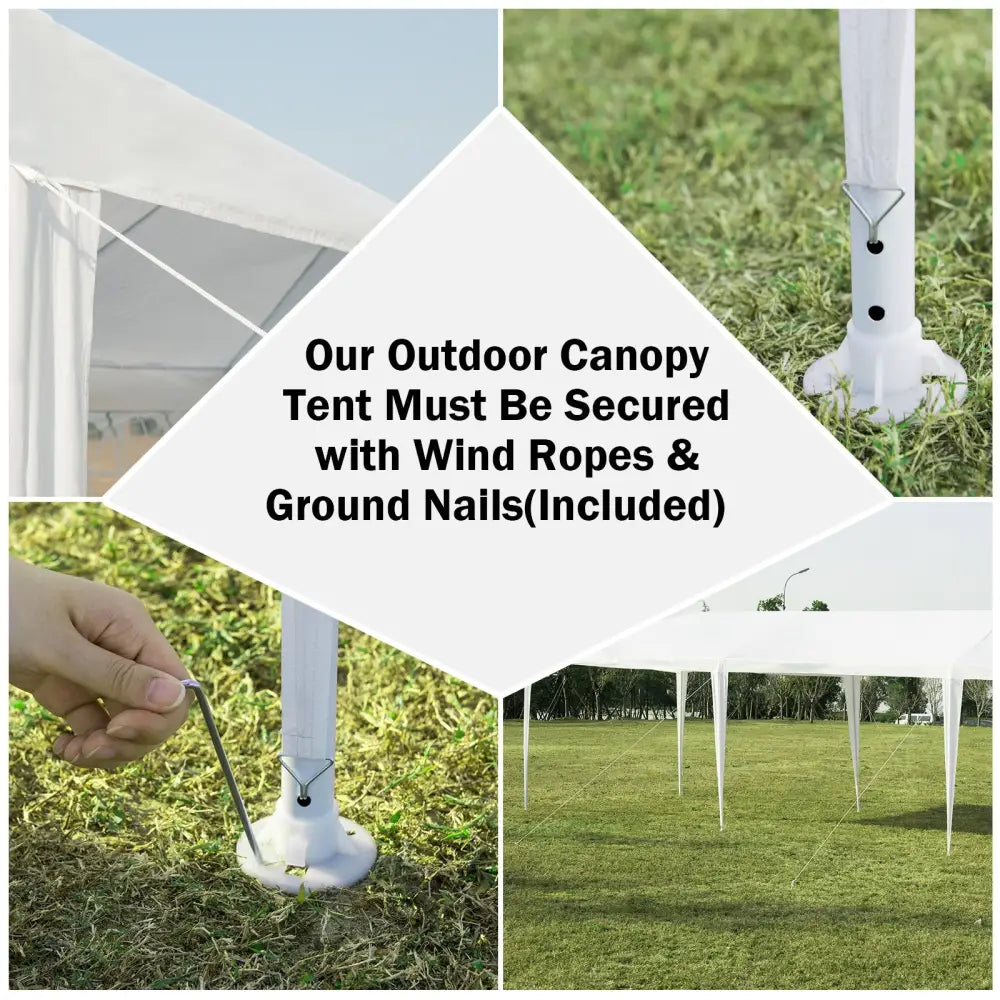 10 x 20 Feet Waterproof Canopy Tent with Tent Peg and Wind Rope - Canopies