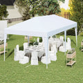 10 x 20 FT Pop up Canopy Tent with Carry Bag for Party BBQ-White - White - Canopies