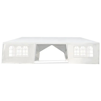 10 x 30 Feet Outdoor Canopy Tent with 6 Removable Sidewalls and 2 Doorways-White - White - Canopies