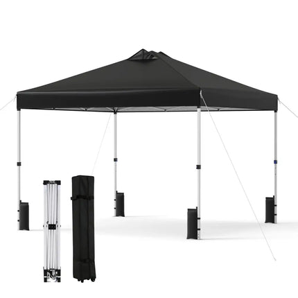 10 x 10 Feet Outdoor Commercial Pop up Canopy Tent-Black - Black - Canopies