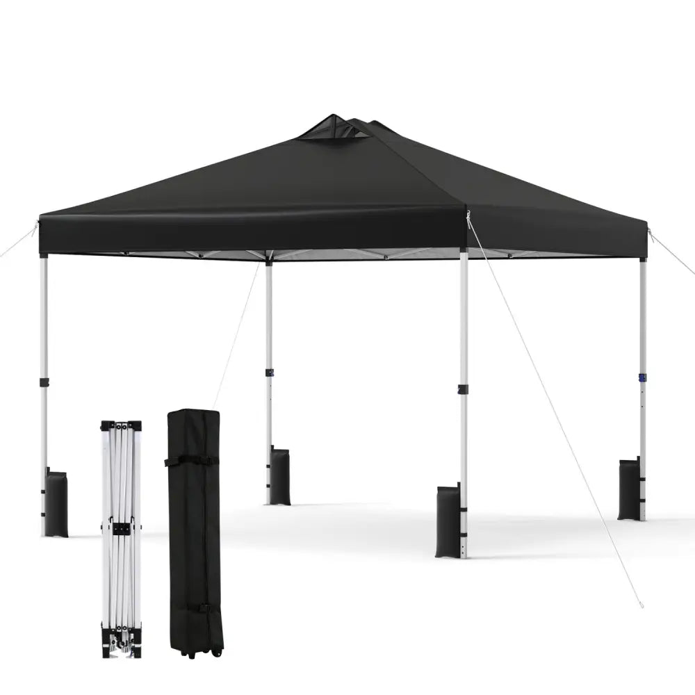 10 x 10 Feet Outdoor Commercial Pop up Canopy Tent-Black - Black - Canopies