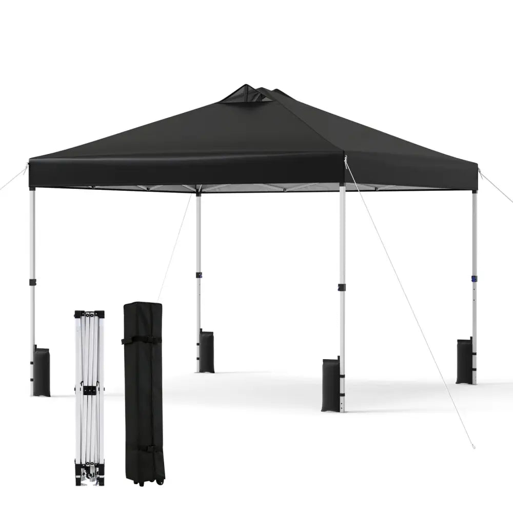 10 x 10 Feet Outdoor Commercial Pop up Canopy Tent-Black - Black - Canopies