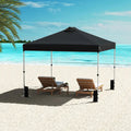 10 x 10 Feet Outdoor Commercial Pop up Canopy Tent-Black - Black - Canopies