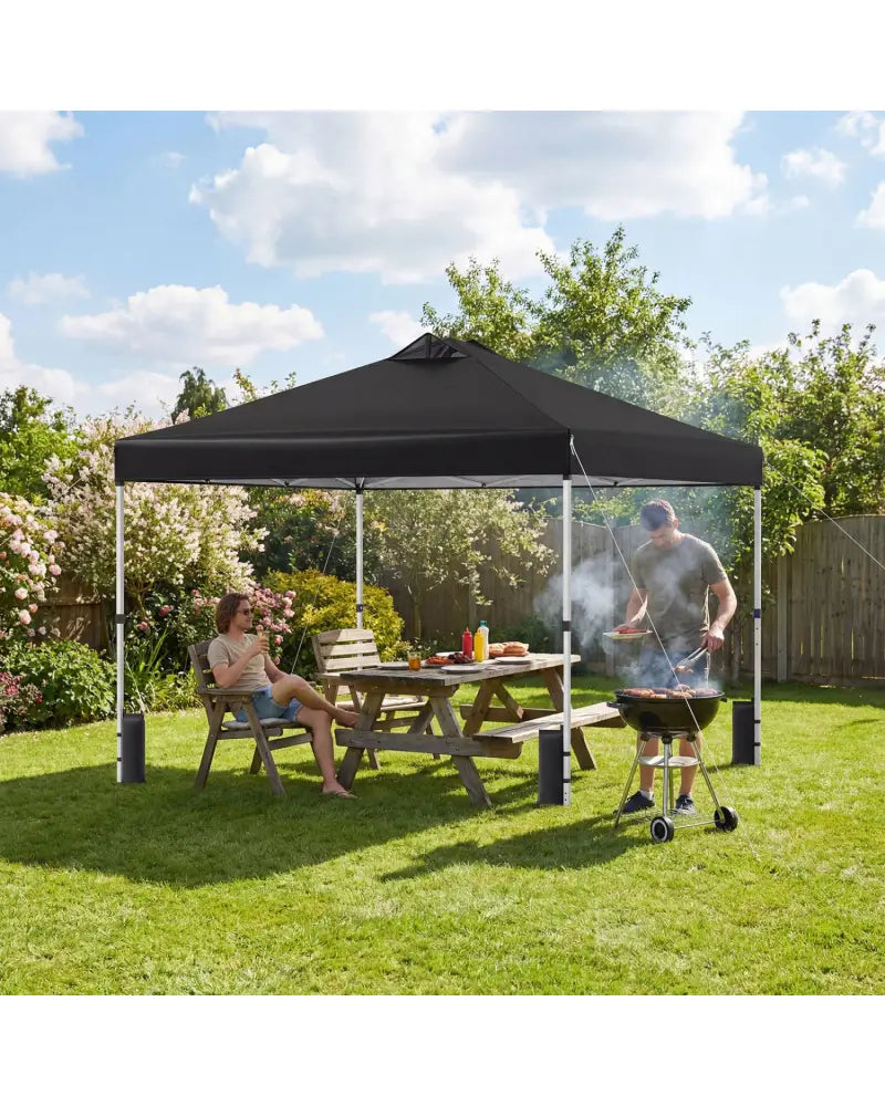 10 x 10 Feet Outdoor Commercial Pop up Canopy Tent-Black - Black - Canopies