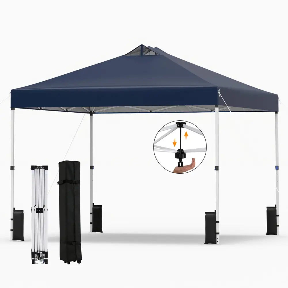 10 x 10 Feet Outdoor Commercial Pop up Canopy Tent-Blue - Blue - Canopies