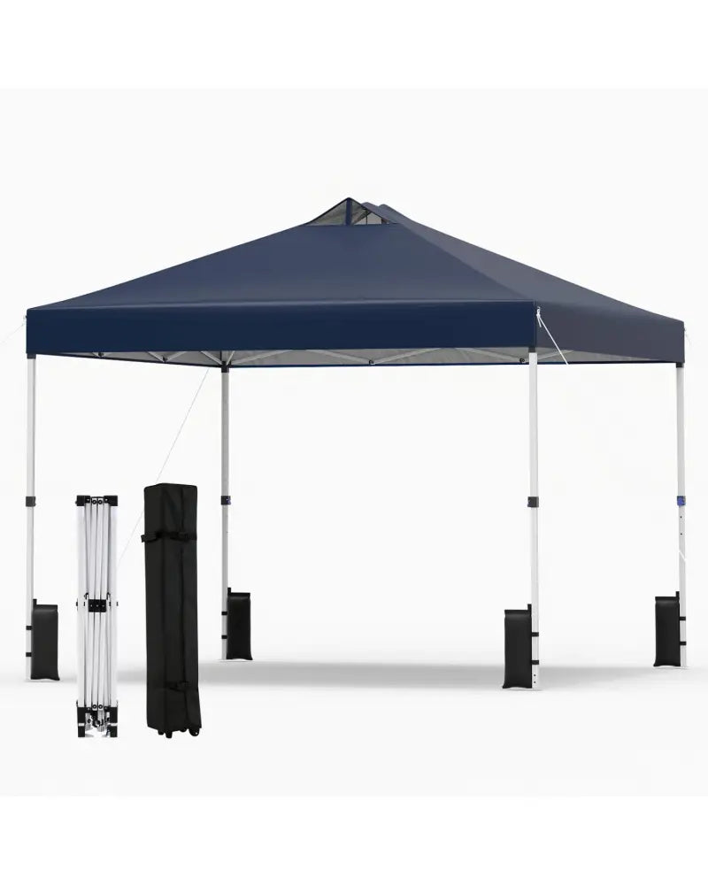 10 x 10 Feet Outdoor Commercial Pop up Canopy Tent-Blue - Blue - Canopies
