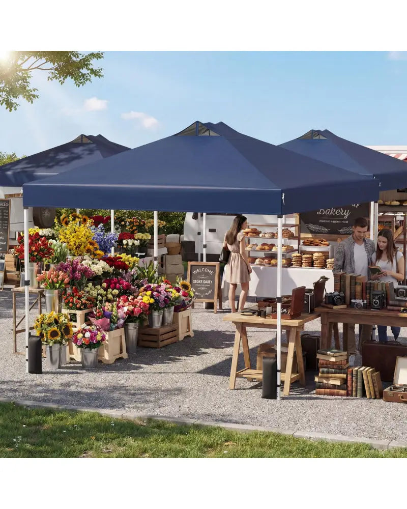 10 x 10 Feet Outdoor Commercial Pop up Canopy Tent-Blue - Blue - Canopies