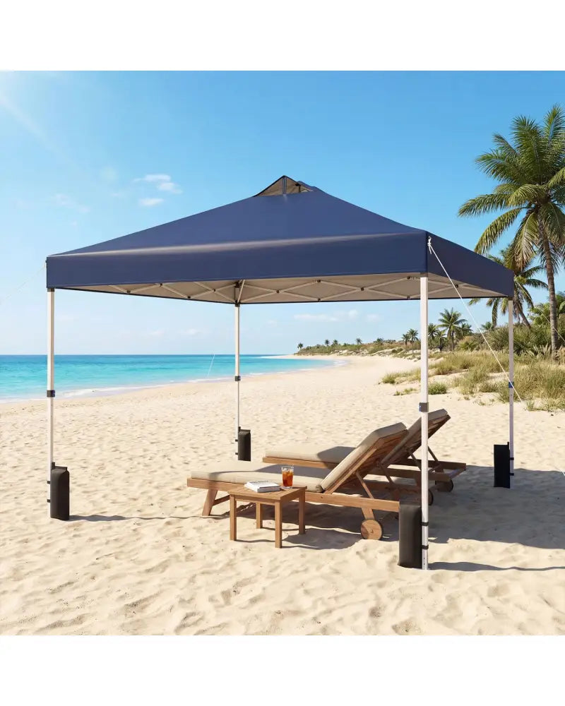 10 x 10 Feet Outdoor Commercial Pop up Canopy Tent-Blue - Blue - Canopies