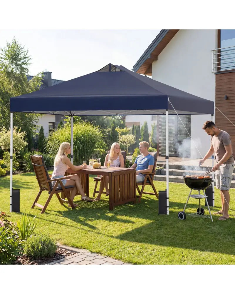 10 x 10 Feet Outdoor Commercial Pop up Canopy Tent-Blue - Blue - Canopies