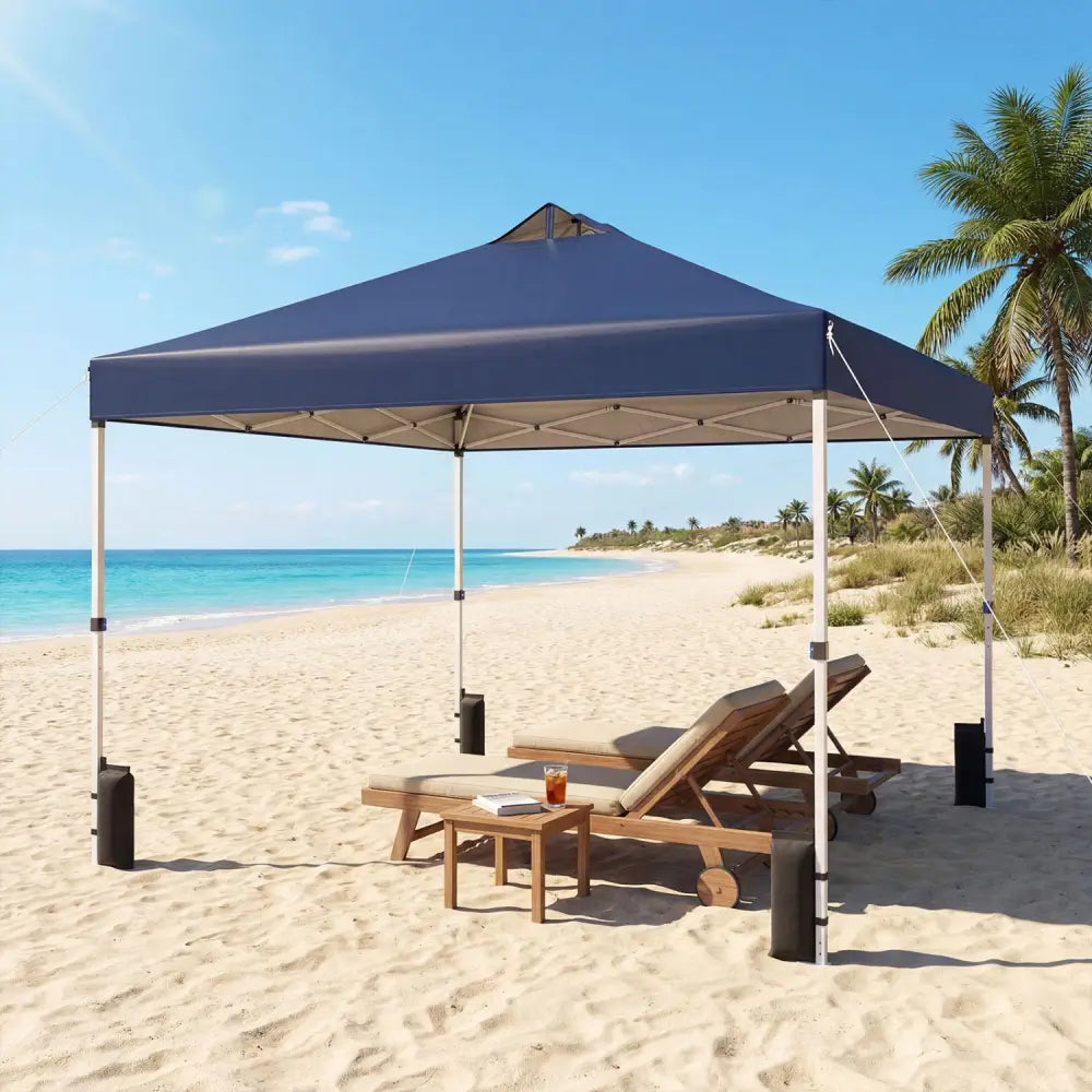 10 x 10 Feet Outdoor Commercial Pop up Canopy Tent-Blue - Blue - Canopies