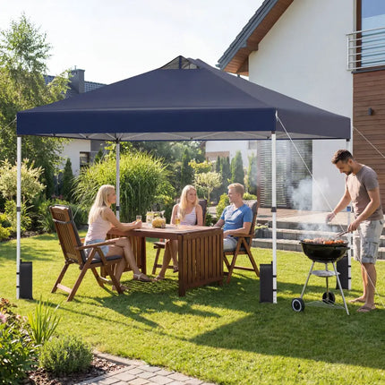 10 x 10 Feet Outdoor Commercial Pop up Canopy Tent-Blue - Blue - Canopies