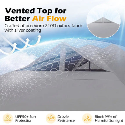 10 x 10 Feet Outdoor Commercial Pop up Canopy Tent-Gray - Gray - Canopies