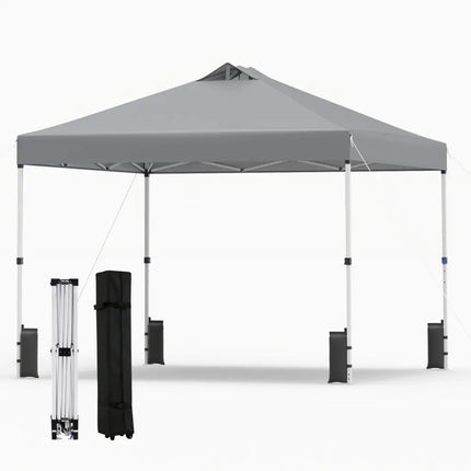 10 x 10 Feet Outdoor Commercial Pop up Canopy Tent-Gray - Gray - Canopies