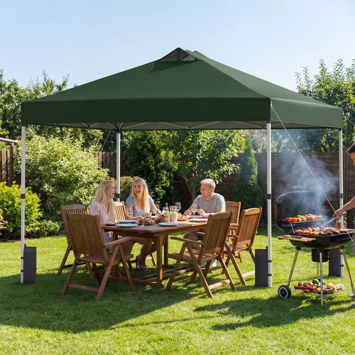 10 x 10 Feet Outdoor Commercial Pop up Canopy Tent-Green - Green - Canopies