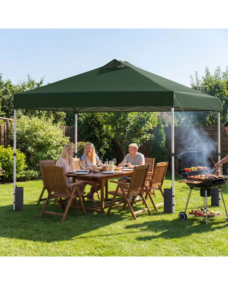 10 x 10 Feet Outdoor Commercial Pop up Canopy Tent-Green - Green - Canopies