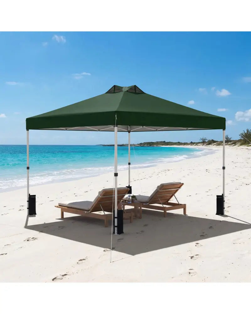 10 x 10 Feet Outdoor Commercial Pop up Canopy Tent-Green - Green - Canopies
