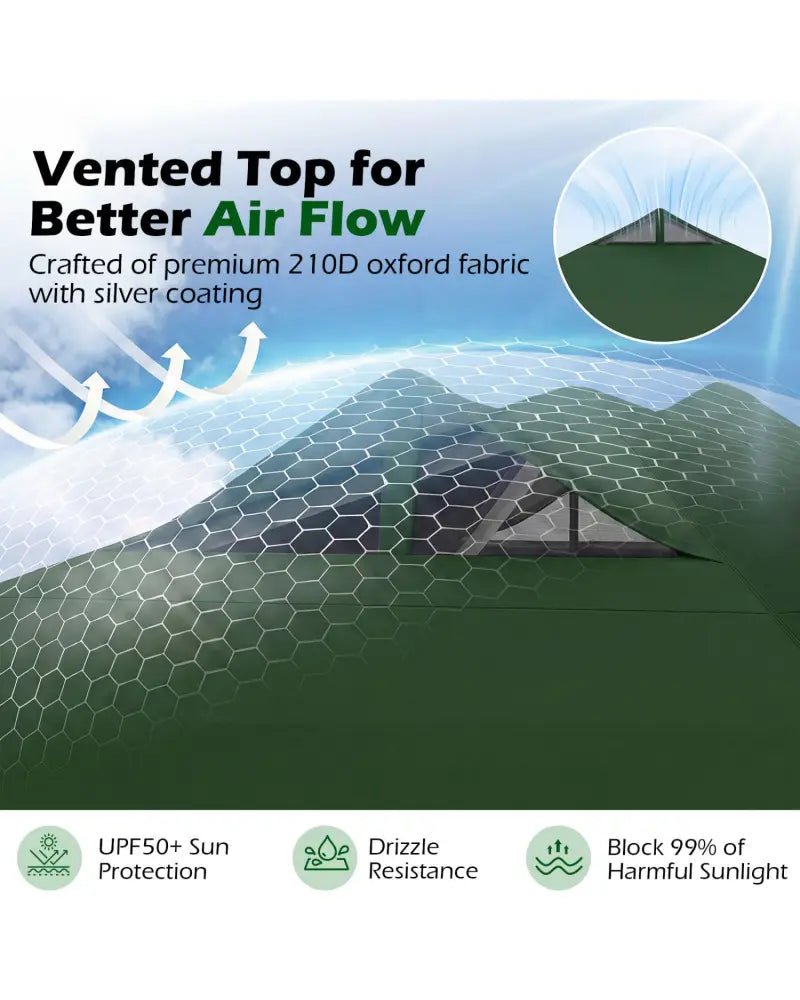 10 x 10 Feet Outdoor Commercial Pop up Canopy Tent-Green - Green - Canopies