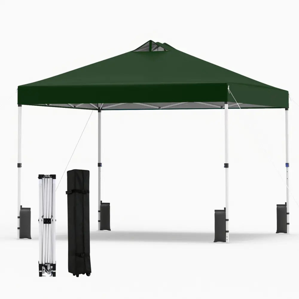 10 x 10 Feet Outdoor Commercial Pop up Canopy Tent-Green - Green - Canopies