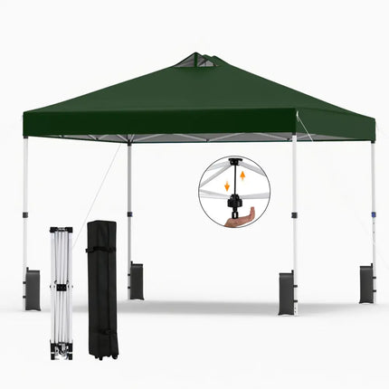 10 x 10 Feet Outdoor Commercial Pop up Canopy Tent-Green - Green - Canopies