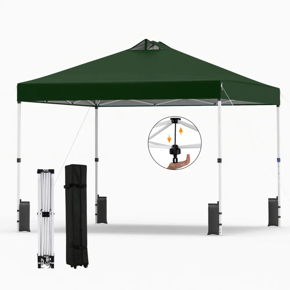 10 x 10 Feet Outdoor Commercial Pop up Canopy Tent-Green - Green - Canopies